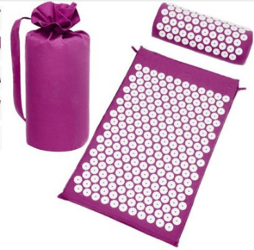 Acupressure Mat Set with Carrying Bag-purple